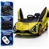TOYSCAR electronic way to drive Auto Elettrica Bambini Lamborghini Sian 12V Verde 1-4 Anni Telecomando LED