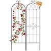 VEVOR Traliccio da Giardinaggio 180x52,5 cm, Set da 2 pz Sostegno in Metallo per Rose Verniciati a Polvere con Design di Connessione, Supporto Metallico Decorativo per Fiori Ortaggi Piante Rampicanti