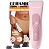 MANSPOT Depilatore Corpo Donna, Rasoio Elettrico Donna con 3 Protezioni e Testine in Ceramica Sostituibili, Epilatore Elettrico Impermeabile, Rasoio Intimo