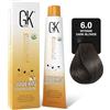 GK Hair Biondo Scuro Intenso 6.0 - Crema Colorante Semi-Permanente Nutriente, Serie Intense Naturals, Tonalità Naturali e Intense, Ideale per Colpi di Luce e Riflessi