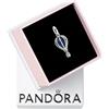 PANDORA Pendente a forma di mongolfiera in argento con cristallo blu chiaro di luna incastonato
