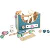 Small Foot 2-in-1 Nordic Wooden Box with Children's Tools, Becomes a Mini Workbe