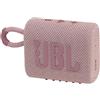 JBL GO 3 Speaker Bluetooth Portatile, Cassa Altoparlante Wireless con Design Compatto, Resistente ad Acqua e Polvere IPX67, fino a 5 h di Autonomia, USB, Rosa