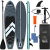 SereneLife SUP Gonfiabile, Tavola Sup, Stand Up Paddle Board Ultraleggera, Larga e Stabile con Deck EVA Antiscivolo, Accessori Premium, per Giovani e Adulti, Capacità 159 kg
