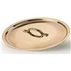 Baldassare Agnelli Pentole Agnelli Rame Liscio Stagnato a Mano Coperchio con Ponticello in Ottone, Rame, 20 cm