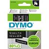 DYMO D1 etichette originali | stampa bianca su nero | 12 mm x 7 m | etichette autoadesive per etichettatrice LabelManager | 1 Pezzo