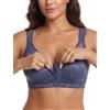 Lemorosy Reggiseno Minimizer Chiusura Anteriore Senza Ferretto(Blu,9C)