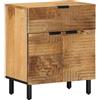 vidaXL Nachtkastje 50x33x60 cm massief mangohout bruin
