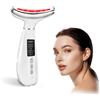 Focenat Massaggiatore facciale Focenat, massaggiatore per il viso, massaggio viso, dispositivo EMS per il viso, Gua Sha elettrico, massaggiatore EMS, 6 modalità, 7 colori LED, riscaldamento a 45°C, tonificazione della pelle, per uomo e donna