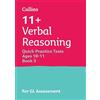 11+ Verbal Reasoning Quick Practice Tests Age 10-11 (Year 6) Set C (Tascabile)