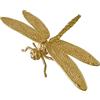 Pasiir Statuetta a forma di libellula dorata, decorazione per la casa, in metallo massiccio, decorazione centrotavola a forma di libellula, mini insetto, statuette da scrivania per casa e ufficio