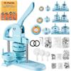VEVOR Macchina per Creazione Bottoni da 25/32/58 mm Colore Blu, Pressa Spille con 300 Componenti Taglierina Circolare e Libretto Istruzioni, Impugnatura Ergonomica, per Distintivi Magneti Portachiavi