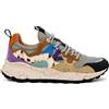 Flower Mountain Yamano 3 Donna Sneakers Outdoor in Pelle e Tessuto Tecnico Dark Grey Grey Zucca