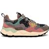 Flower Mountain Yamano 3 Donna Sneakers Outdoor in Pelle e Tessuto Tecnico Dark Grey Purple Multi