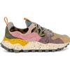 Flower Mountain Yamano 3 Donna Sneakers Outdoor in Pelle e Tessuto Tecnico Light mustard Grey Cipria
