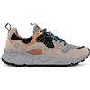 Flower Mountain Yamano 3 Uomo Sneakers Outdoor in Pelle e Tessuto Tecnico Dark Beige Grey Black