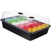 TOYANDONA Kit di Germinazione per Piante, Vassoio in Plastica Fori Base | Controllo del Flusso d'Aria, Massima Luce e Umidità, Avviamento Piantine, Orto Domestico
