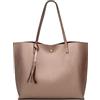 Dreubea - Borsa a tracolla da donna in morbida pelle sintetica, borsa tote, a spalla, a mano, con nappa, di grande capacità