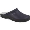 Fly Flot | Man Professional, Zoccoli Sanitari Uomo, Ciabatta con Tomaia in Pelle Forata, Sottopiede in Pelle Scamosciato, Blu, 45