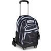 Seven Trolley Scuola Comby 8 ruote SHADOWS OF COLOR, Nero, 31 L, Scomponibile, Uso zaino, Barra telescopica regolabile, Tasca attrezzata, Tasca porta pc, Scuola elementare e media, Bambini, Ragazzi