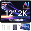 TABLET ANDROID 12 POLLICI 128GB IPS 2000MAH 8MP 13MP CON CUSTODIA E PENNA