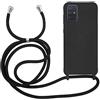 MyGadget Cover per Samsung Galaxy A71 - Custodia con Corda - Case con Cordino Opaca Antiurto | Bumper con Laccio | Tracolla - Practical Stylish - Nero