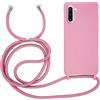 MyGadget Cover per Samsung Galaxy Note 10 - Custodia con Corda - Case con Cordino Opaca Antiurto | Bumper con Laccio | Tracolla - Practical Stylish - Rosa