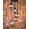 DEMMEX Lampadario a Sospensione in Mosaico Turco Marocchino - Lampada da Soffitto Artigianale con Paralumi Personalizzabili da 12cm - Illuminazione Boho per Soggiorno e Camera da Letto, 120cm Altezza