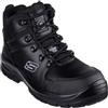 Skechers Stivali da uomo Trophus KilramConstruction, Tessile Pelle Nera, 43 EU
