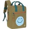 LÄSSIG Zaino per la scuola materna Borsa per bambini Zaino partner per genitori e bambini/Little One & Me Square Backpack Small Olive