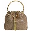 DJBM Frizione da sera da donna con diamanti pieni, borsa con strass, per feste e cocktail nuziali, Oro