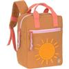 LÄSSIG Zaino per la scuola materna Borsa per bambini Zaino partner per genitori e bambini/Little One & Me Square Backpack Small caramel