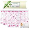 Lovabear 6 Bustine Corredino Neonato - Sacchetti, Buste Ospedale Nascita, Chiusura con Cursore Ermetico GripLock, 6pz Trasparenti Porta Primo Cambio Vestiti Borsa Parto, Bambina, Idea Regalo (Rosa)