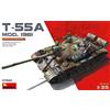 Miniart MA37024 Modellino Veicolo da Guerra In Plastica da Montare, T-55A Mod. 1981, Scala 1:35