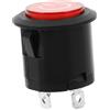 SKISUNO Pulsante di Avvio per Giocattoli Elettrici, Rosso, Metallo e Plastica | Ricambio a Pressione, Compatibile Auto e Motociclette Elettriche, Installazione Semplice, Finitura Lucida