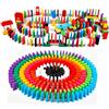 UPKOCH Domino di Legno 120 Pezzi, Blocchi Colorati Educativi per Adulti e Bambini