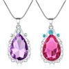 AROWRO 2 collane Sofia il primo amuleto ed Elena principessa gemella sorella goccia collana principessa costumi gioielli per ragazze