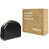 FIBARO Double Smart Module/Z-Wave Plus Interruttore relè a contatto pulito a due canali per due dispositivi, FGS-224, nero