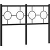 vidaXL Testiera di ricambio in metallo nero 120 cm