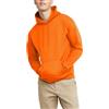 Hanes EcoSmart Hoodie, Midweight Fleece, Pullover Hooded Sweatshirt for Men Felpa con Cappuccio, Opaco, Arancione Sicurezza, L Uomo