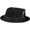 Brixton Unisex Adult Stout Pork Pie Fedora, Black/Black, Large US