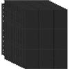 AURANOWSTORE 50 Fogli Raccoglitore 9 Tasche Nero Fronte-Retro 11 Fori Protezione 900 Carte