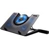 GXTrust Trust Gaming GXT 1125 Quno Base di Raffreddamento per Laptop Gaming da 17.3, 5 Ventole Illuminate LED, Angolo Regolabile, Cooling Pad con Supporto per Telefono - Nero