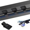 SURFOU 60 Pezzi Fascette Stringicavo Autoadesive in Nylon, Regolabili e Riutilizzabili, Organizzatore Cavi per Scrivania e Ufficio, PC, TV, Casa e Ufficio, Nero