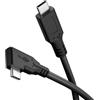 goobay Cavo USB-C 3.2/90° - 3 m, nero, 60W, 5 Gbit/s, Power Delivery, USB-C a USB-C, trasferimento dati super veloce, ideale per smartphone, laptop, disco rigido, compatibile con Thunderbolt-79423