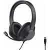 Trust Roha II Max USB Cuffie con Microfono Leggere Over-Ear Cablato, Nero