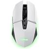 GXTrust 1108W Vylax Mouse Gaming Wireless Ricaricabile, 80 Ore di Autonomia, 800-4800 DPI, Illuminazione LED, Ricevitore USB Riponibile, 6 Pulsanti, Mouse Senza Fili RGB per Computer Laptop, Bianco