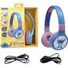 Lexibook, Disney Stitch, Cuffie Bluetooth e via cavo 2 in 1 con microfono e pulsante di controllo, pieghevoli e regolabili, batteria ricaricabile a lunga durata, Blu, HPBT010D