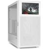 NOX XTREME PRODUCTS HUMMER BIOS - Semitower ATX|M-ATX| ITX, Display LCD da 8" personalizzabile, Pannello frontale rete metallica, laterale vetro temperato, Spazio per 11 ventole, USB-C e 3.0, Bianco