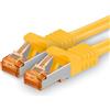 1aTTack.de 687209 Cat7-1x 1,5m - Cavo di rete Cat 7 Ethernet Lan 10 Gb/s PIMF LSZH Giallo